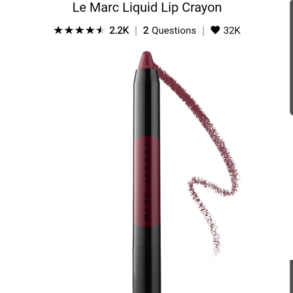 Marc Jacobs "Le Marc" Liquid Lip Crayon in 380 Merlot Blow